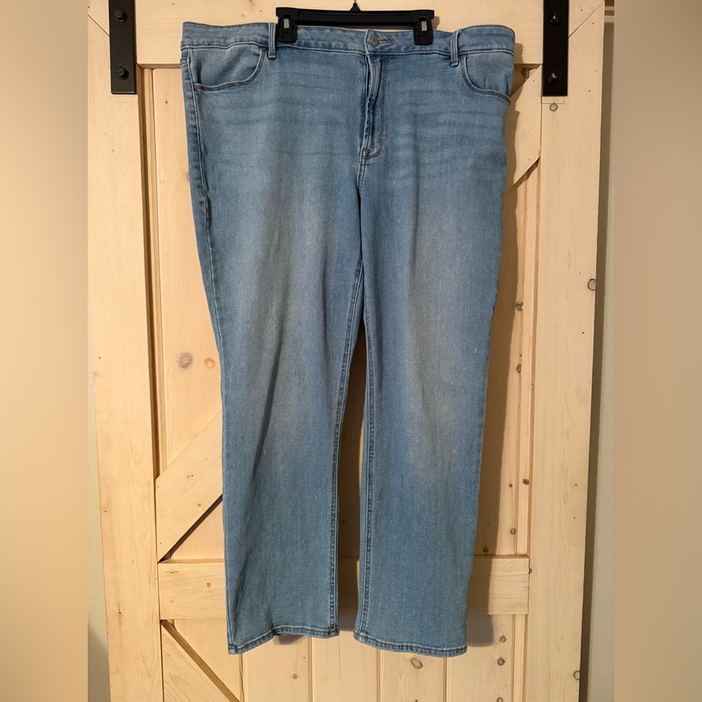 Old Navy Light Blue High Rise Straight Leg Women's Jeans Size 22